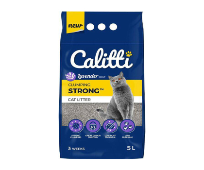 Kuweta i żwirek Calitti Strong Lavender żwirek beonitowy 5 l